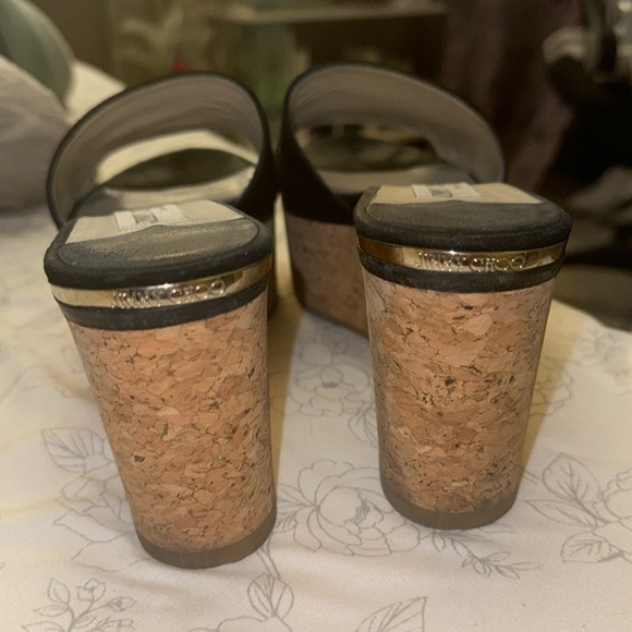 Jimmy Choo Dee Dee suede wedge sandals - Picture 3 of 5